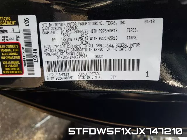 5TFDW5F1XJX747210 фото 2