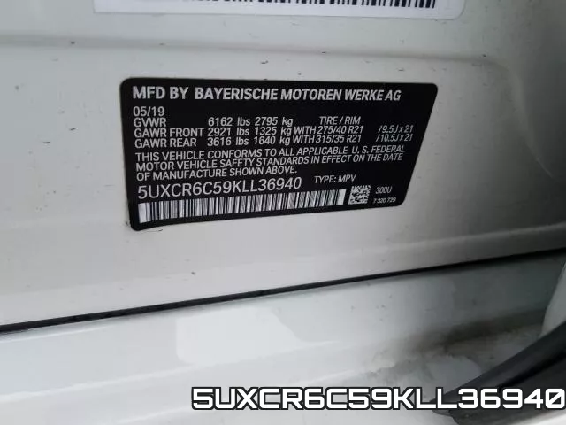 5UXCR6C59KLL36940 фото 2