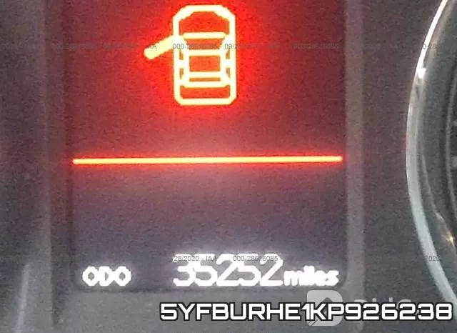 5YFBURHE1KP926238 фото 8