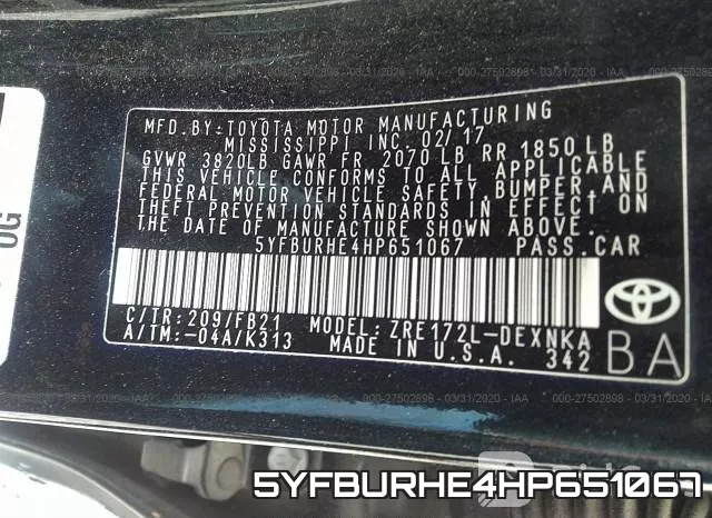 5YFBURHE4HP651067 фото 10