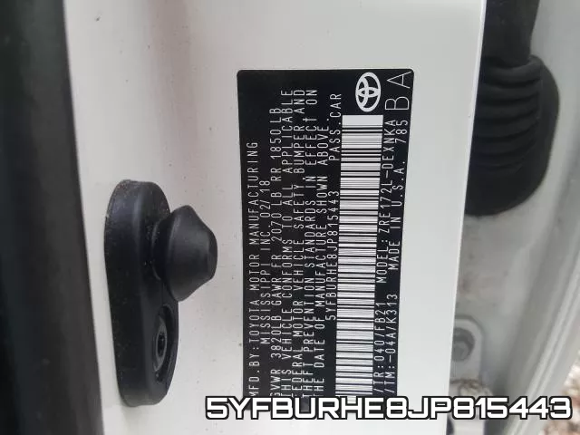 5YFBURHE8JP815443 фото 2