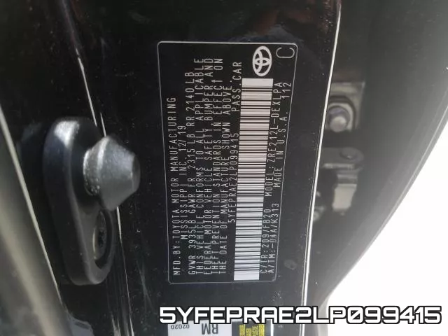 5YFEPRAE2LP099415 фото 2