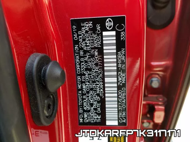 JTDKARFP7K3117171 фото 2