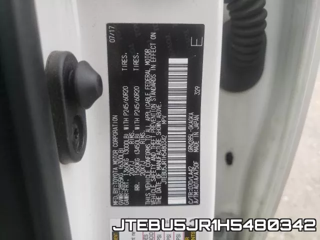 JTEBU5JR1H5480342 фото 2