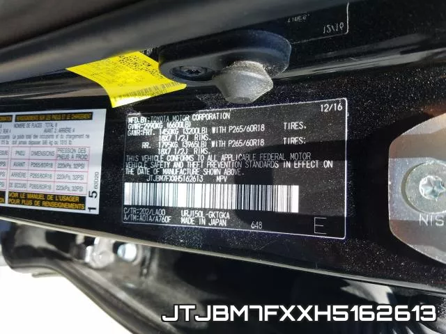 JTJBM7FXXH5162613 фото 2