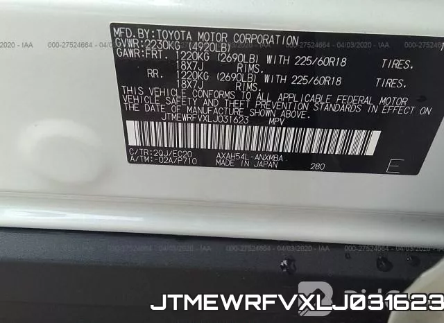 JTMEWRFVXLJ031623 фото 10