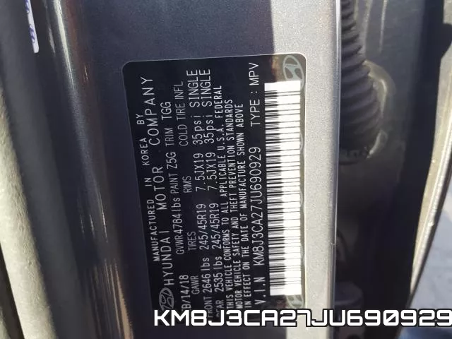 KM8J3CA27JU690929 фото 2