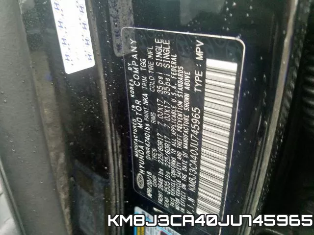 KM8J3CA40JU745965 фото 2