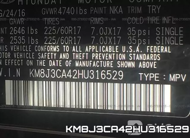 KM8J3CA42HU316529 фото 10