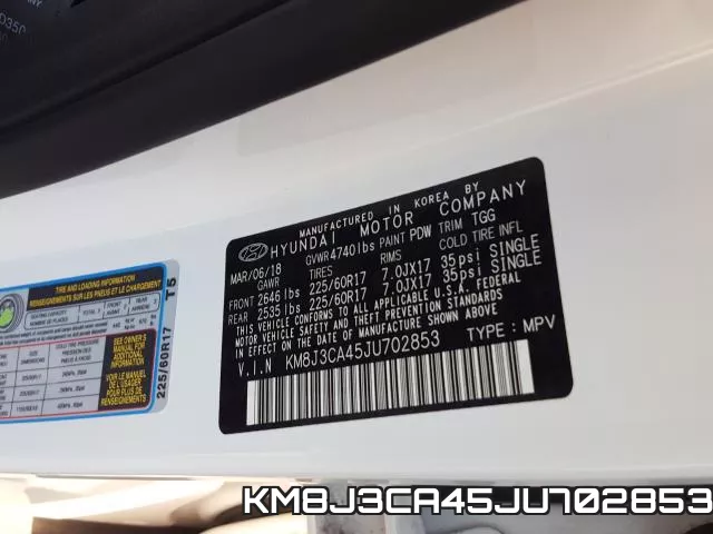 KM8J3CA45JU702853 фото 2