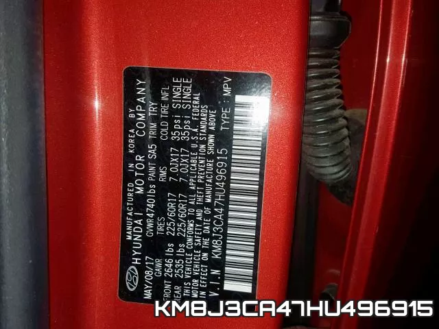 KM8J3CA47HU496915 фото 2