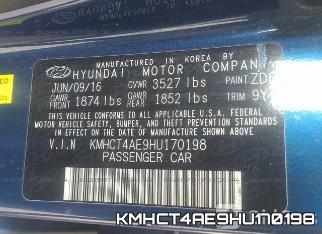 KMHCT4AE9HU170198 фото 10