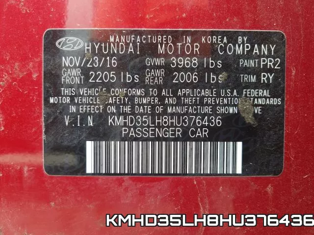 KMHD35LH8HU376436 фото 2