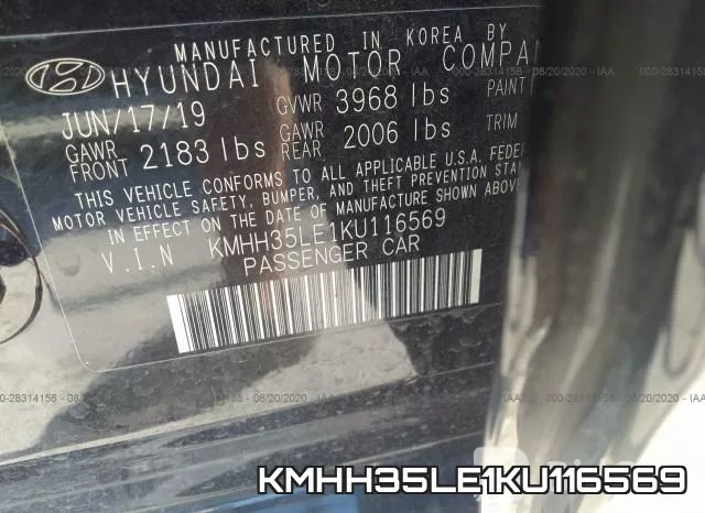 KMHH35LE1KU116569 фото 10