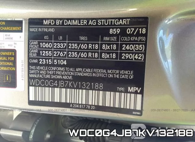 WDC0G4JB7KV132188 фото 10