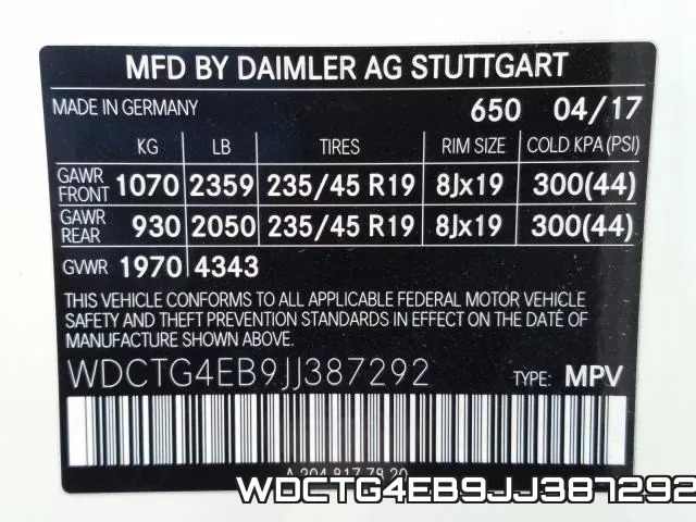 WDCTG4EB9JJ387292 фото 2