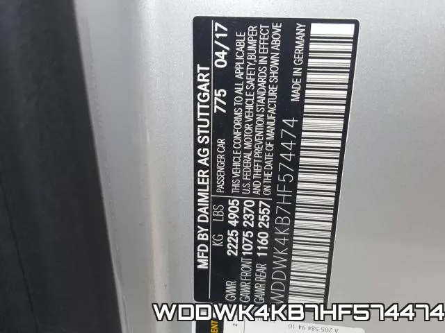 WDDWK4KB7HF574474 фото 2