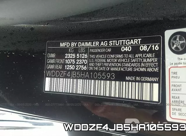 WDDZF4JB5HA105593 фото 10