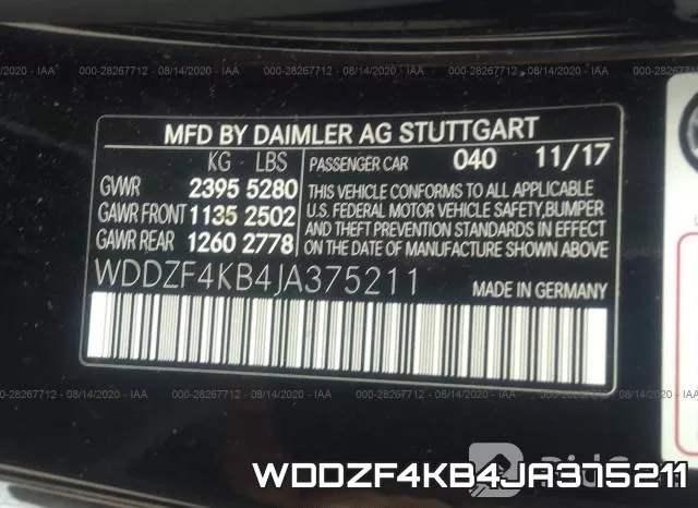 WDDZF4KB4JA375211 фото 10