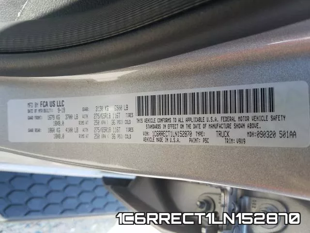 1C6RRECT1LN152870 фото 2