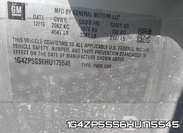 1G4ZP5SS6HU175545 фото 10