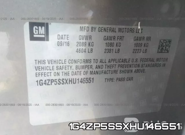 1G4ZP5SSXHU146551 фото 10