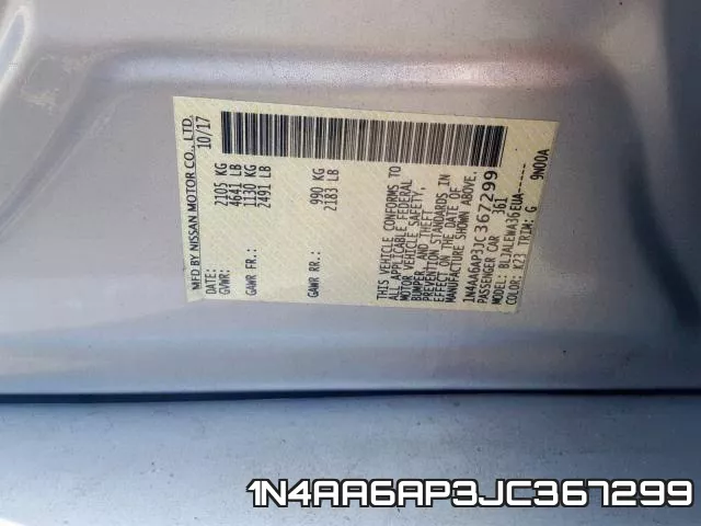 1N4AA6AP3JC367299 фото 2