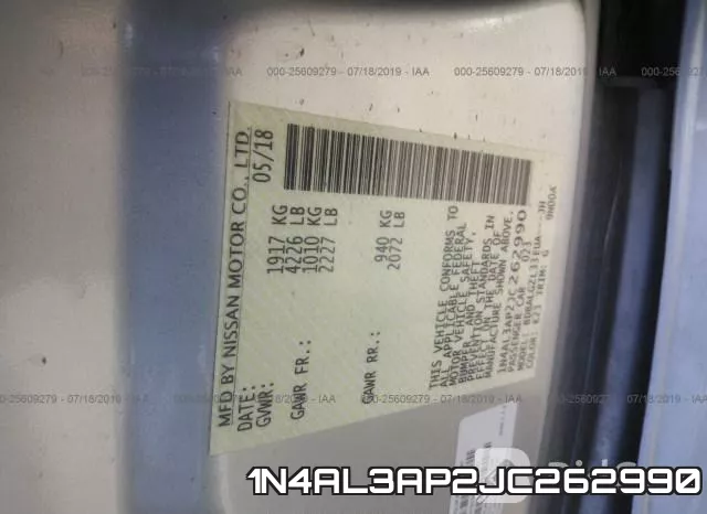 1N4AL3AP2JC262990 фото 10