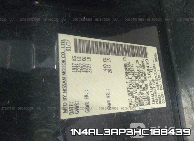 1N4AL3AP3HC188439 фото 10