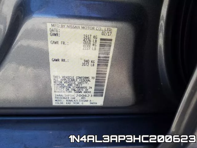 1N4AL3AP3HC200623 фото 2