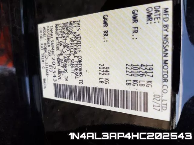1N4AL3AP4HC202543 фото 2