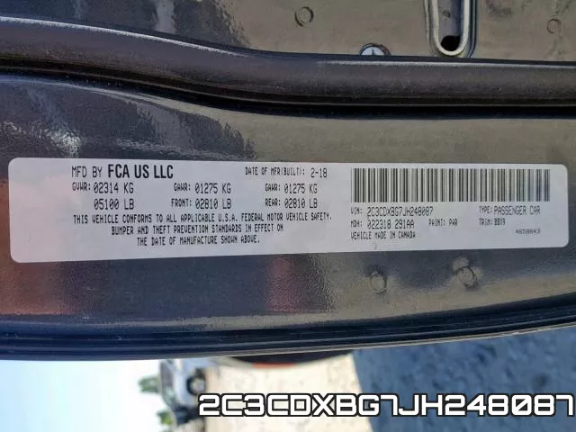 2C3CDXBG7JH248087 фото 2