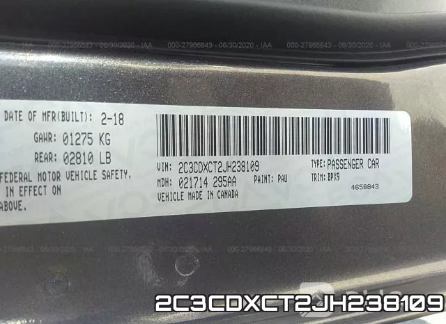 2C3CDXCT2JH238109 фото 10