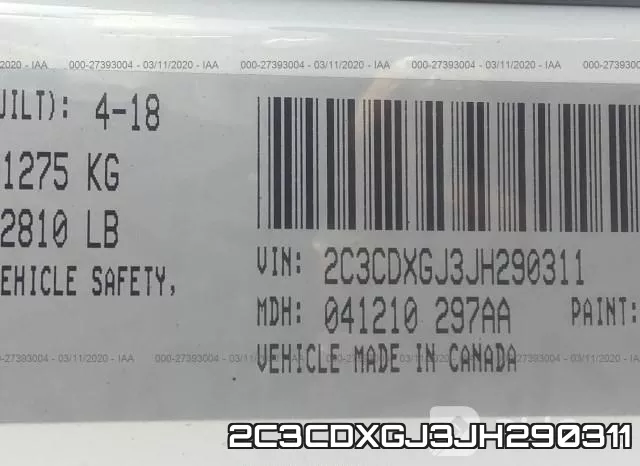 2C3CDXGJ3JH290311 фото 10