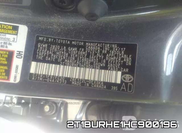 2T1BURHE1HC900196 фото 10