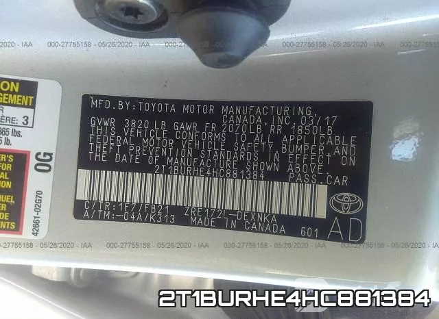 2T1BURHE4HC881384 фото 10