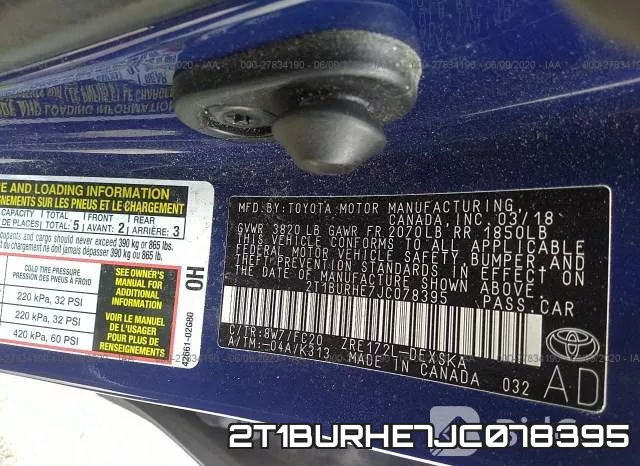 2T1BURHE7JC078395 фото 10