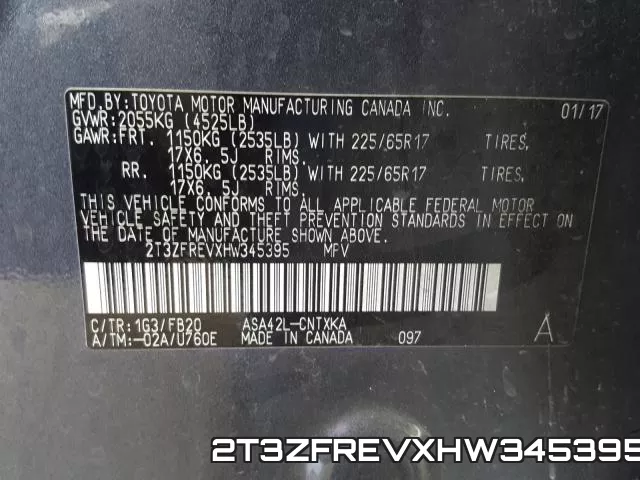 2T3ZFREVXHW345395 фото 2