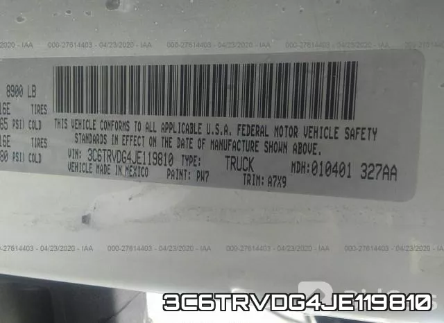 3C6TRVDG4JE119810 фото 10