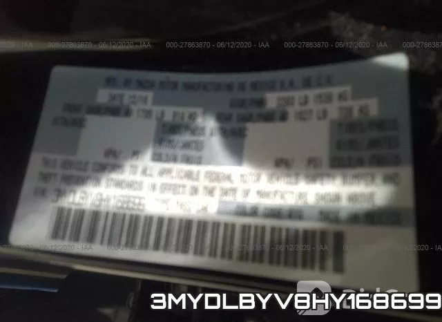 3MYDLBYV8HY168699 фото 10