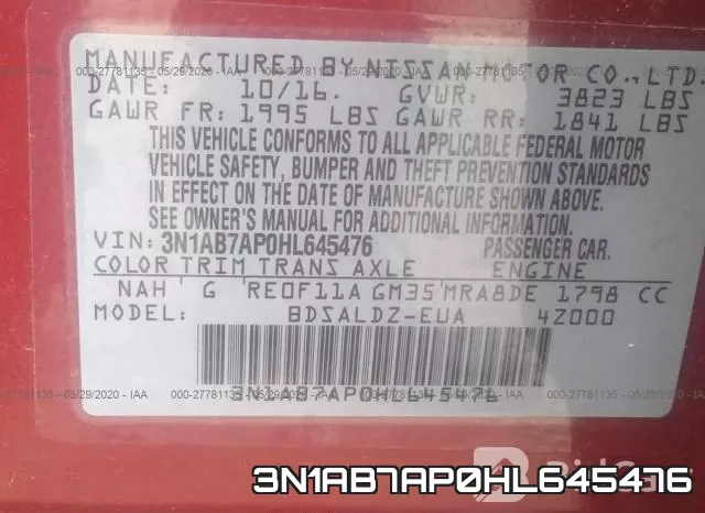 3N1AB7AP0HL645476 фото 10