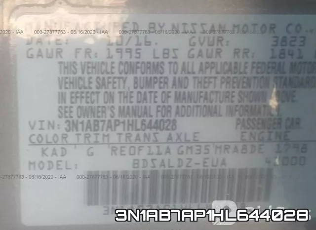 3N1AB7AP1HL644028 фото 10