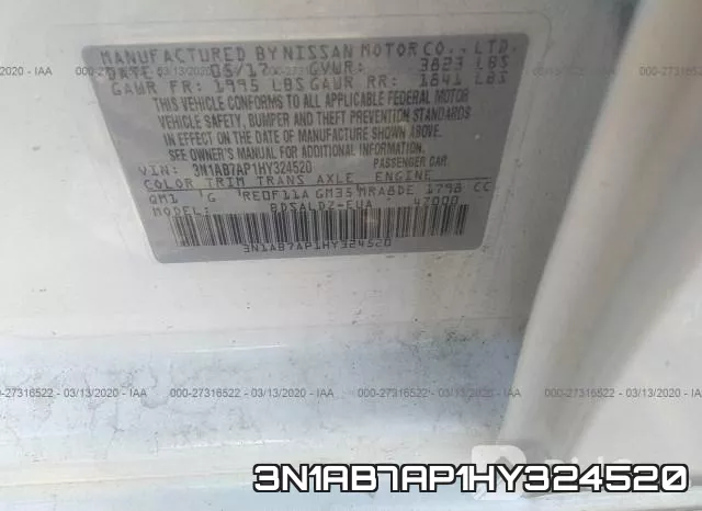 3N1AB7AP1HY324520 фото 10