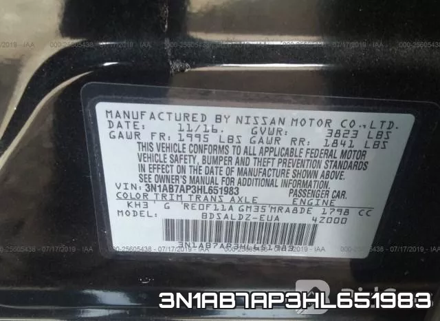 3N1AB7AP3HL651983 фото 10