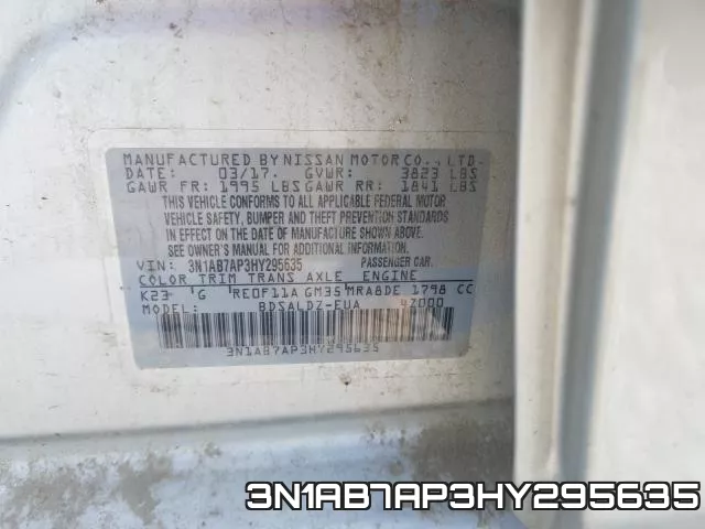 3N1AB7AP3HY295635 фото 2