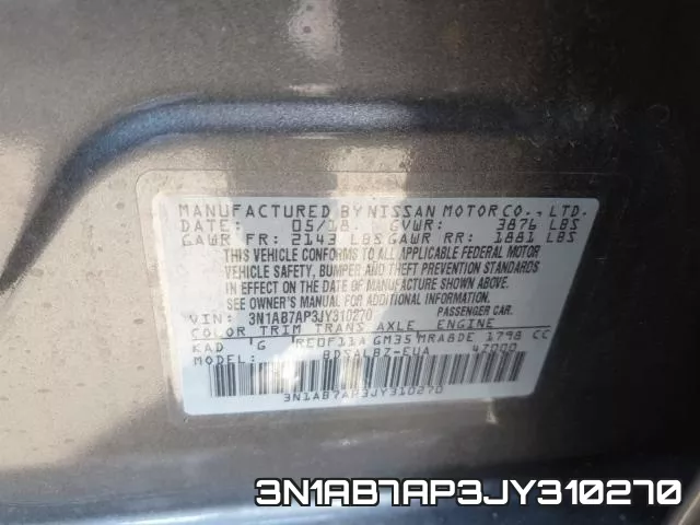 3N1AB7AP3JY310270 фото 2