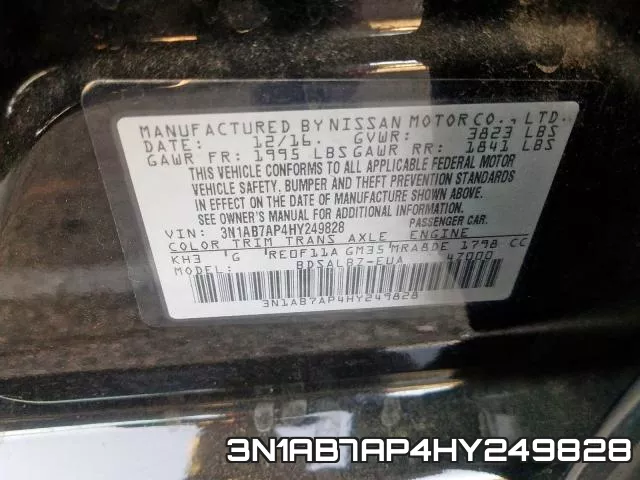 3N1AB7AP4HY249828 фото 2