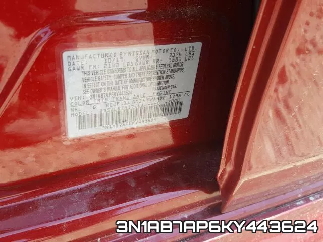 3N1AB7AP6KY443624 фото 2