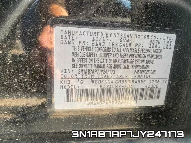 3N1AB7AP7JY247173 фото 2