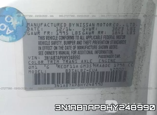 3N1AB7AP8HY248990 фото 10